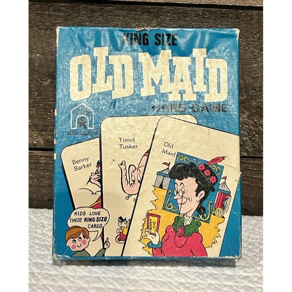 Vtg OLD MAID CIRCUS Card Game King‎ Size #3292 Edu-Cards 1973 100% All Matched